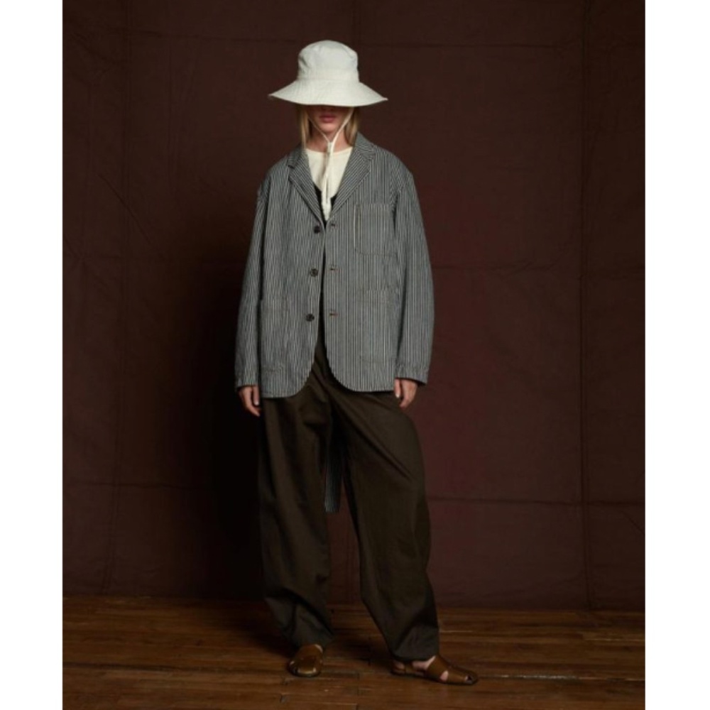 Soeur Denim belted striped chore Jacket